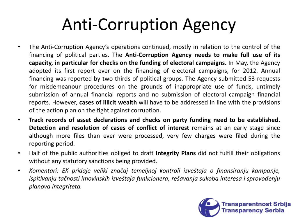 anti corruption agency