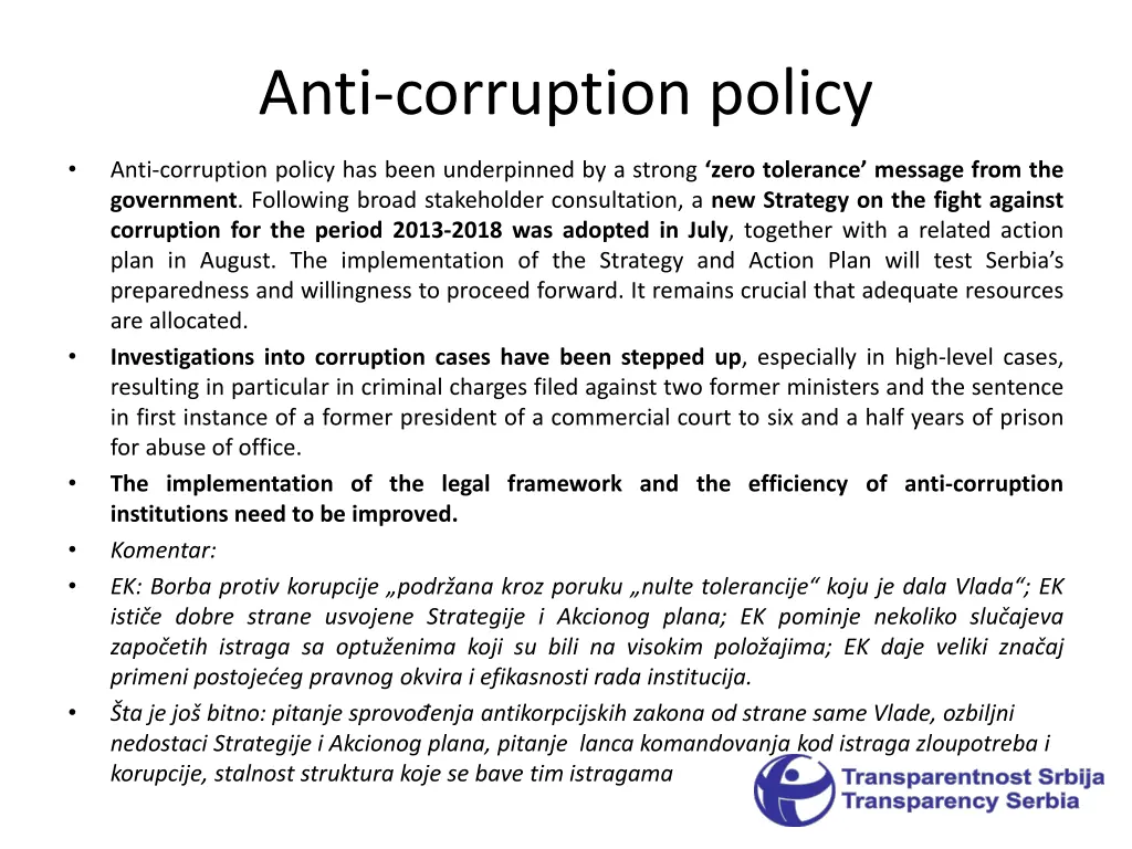 anti corruption policy