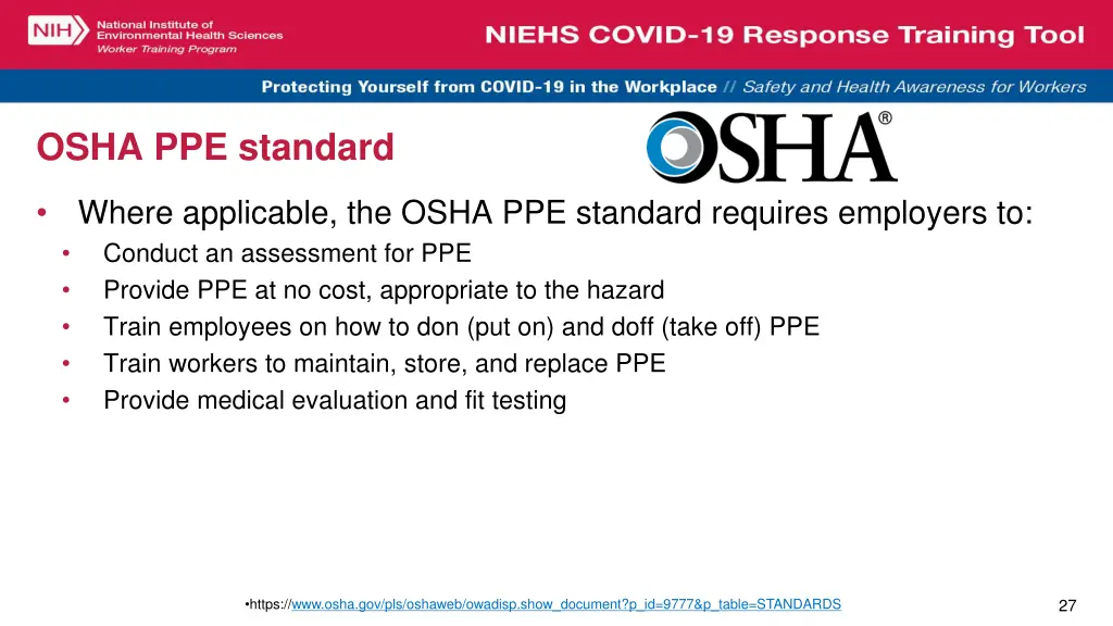 osha ppe standard