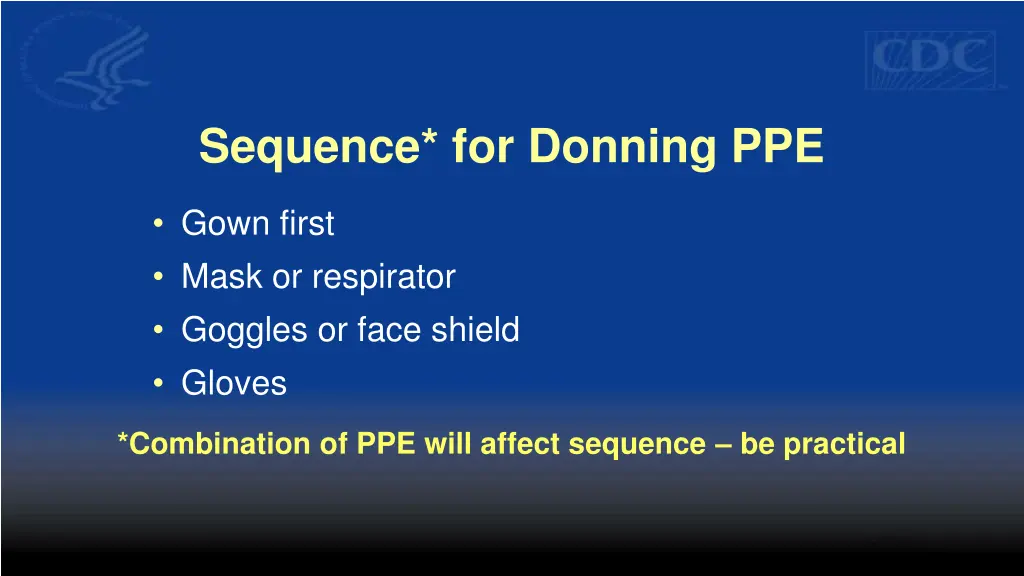 sequence for donning ppe