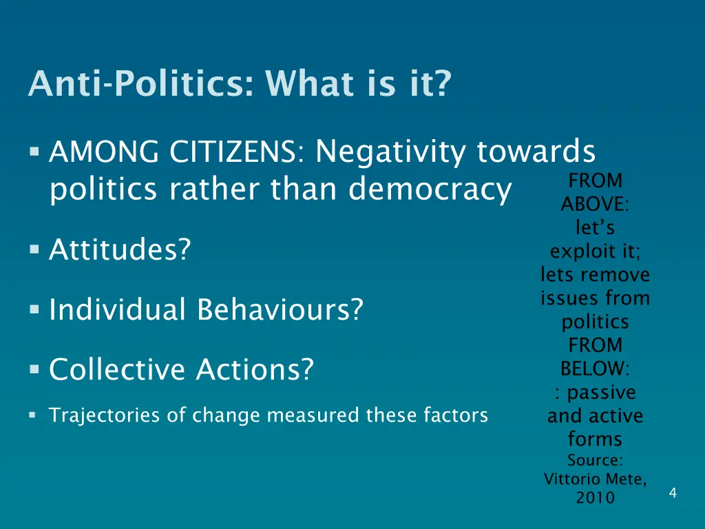 anti politics what is it