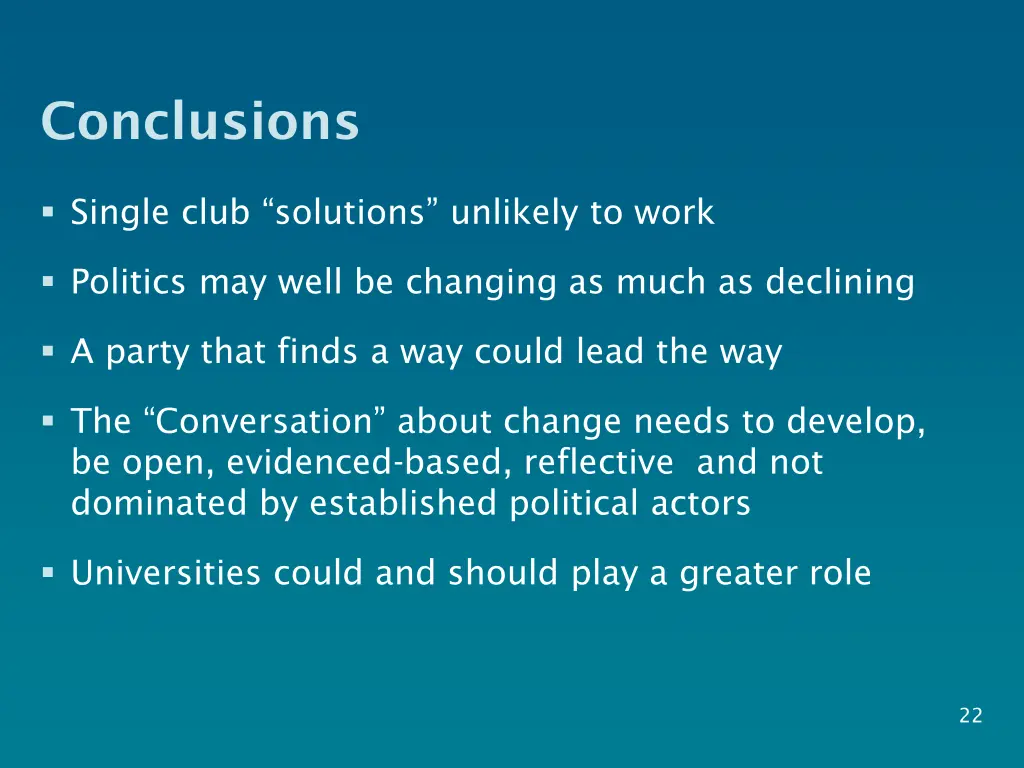 conclusions