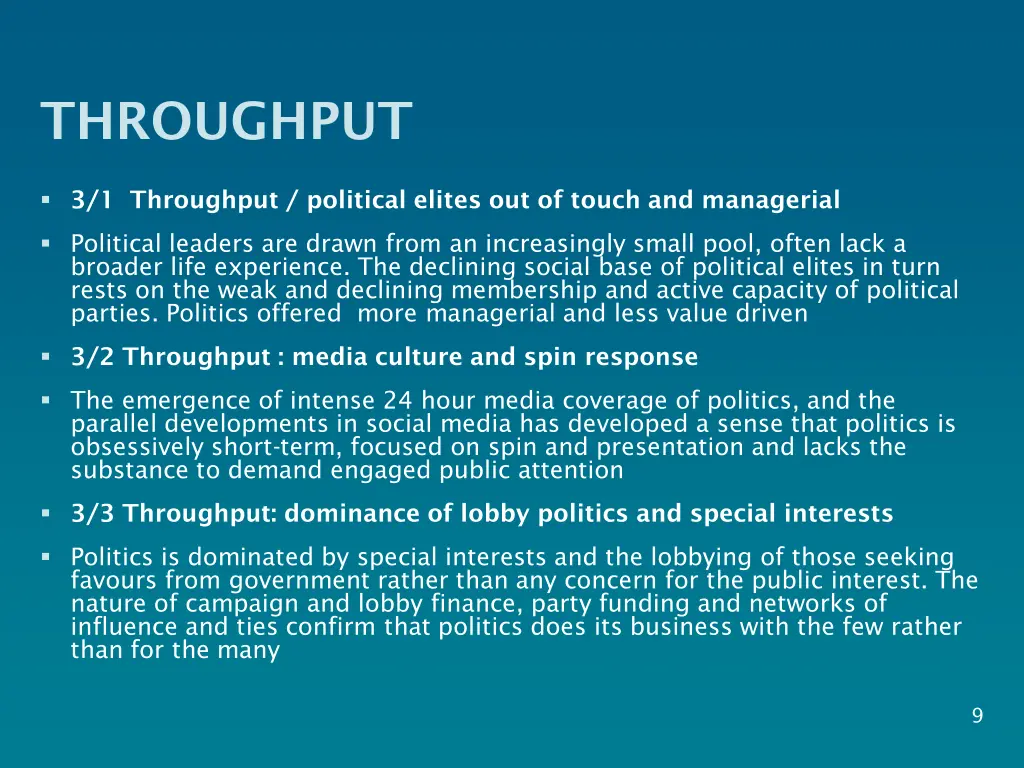 throughput