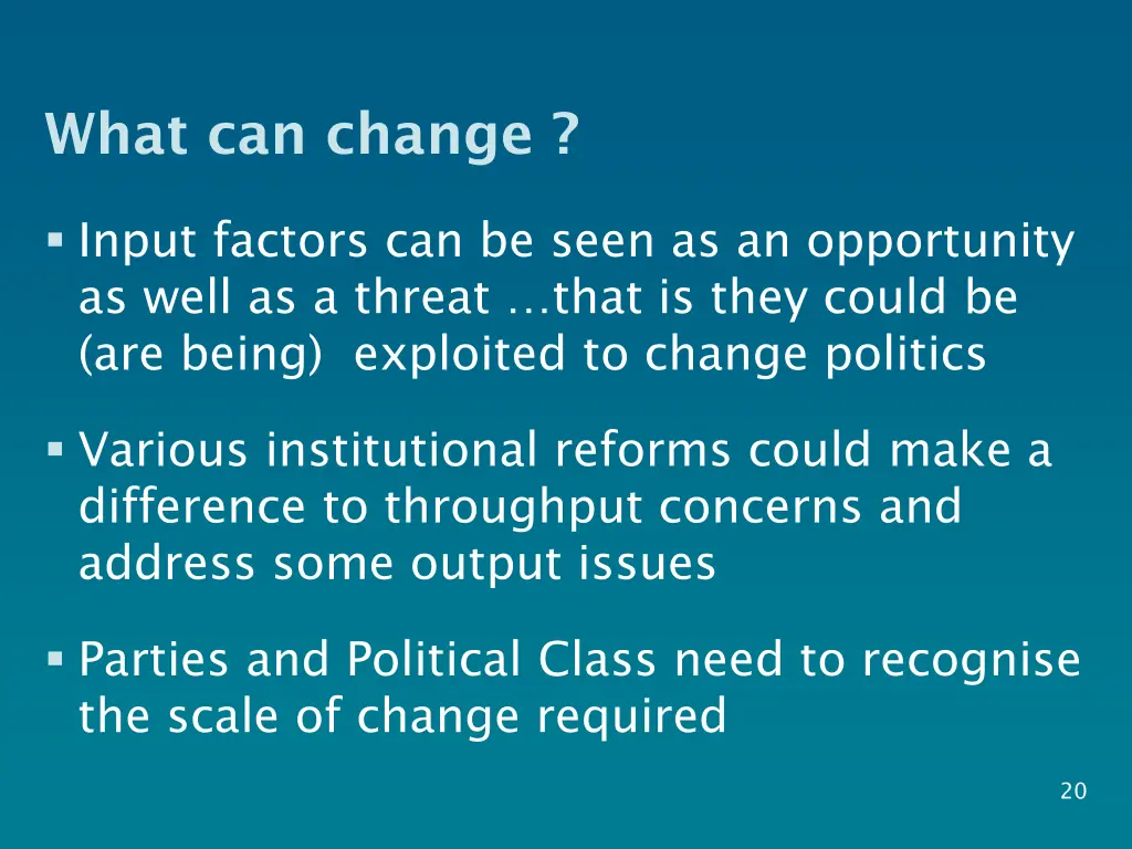 what can change