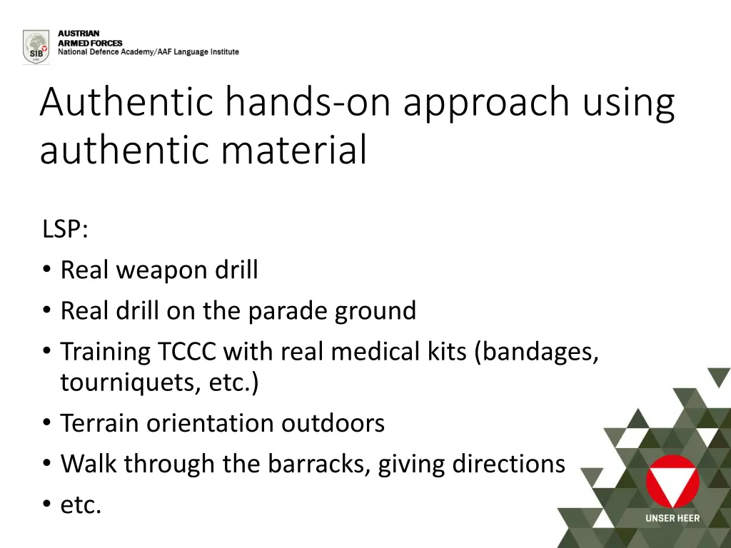 authentic hands on approach using authentic