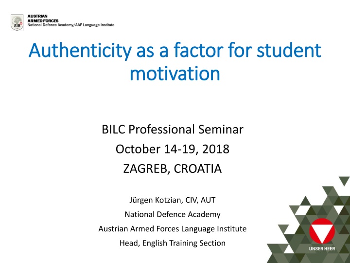 authenticity authenticity as as a a factor