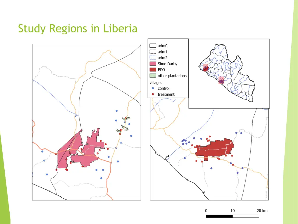 study regions in liberia