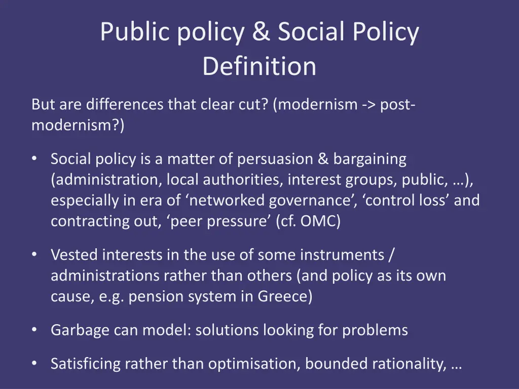 public policy social policy definition 11