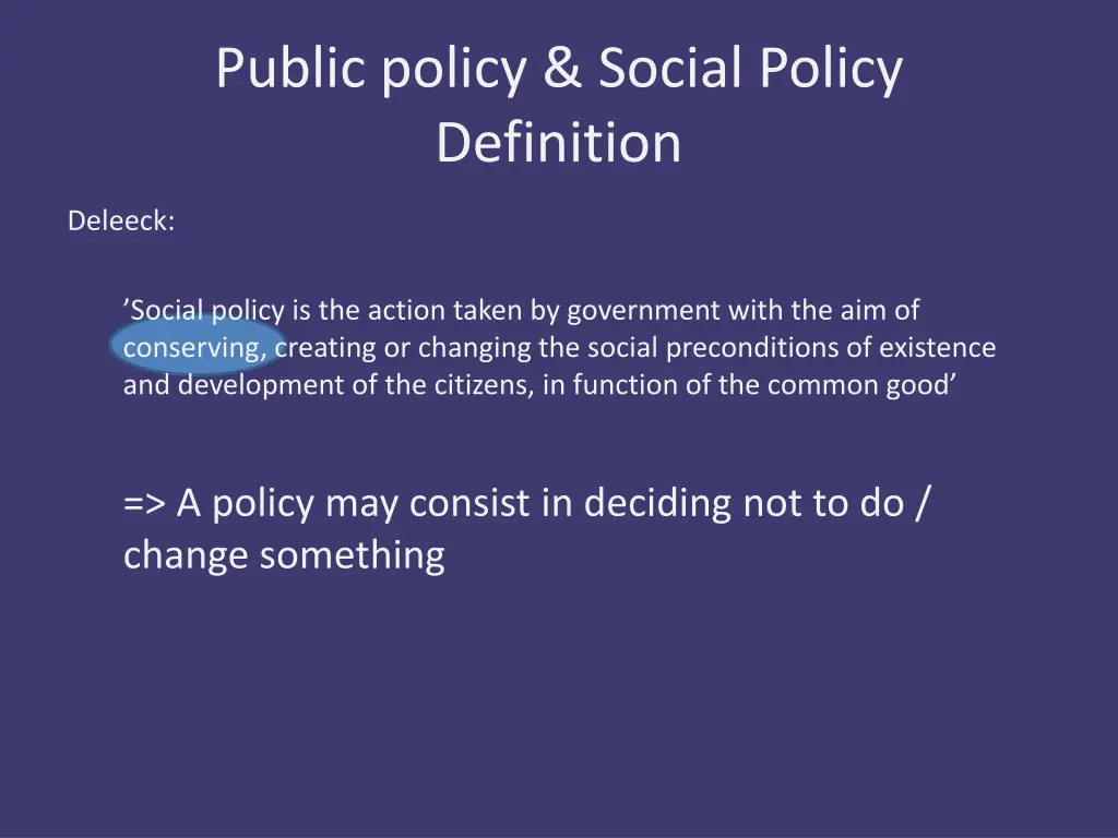 public policy social policy definition 4