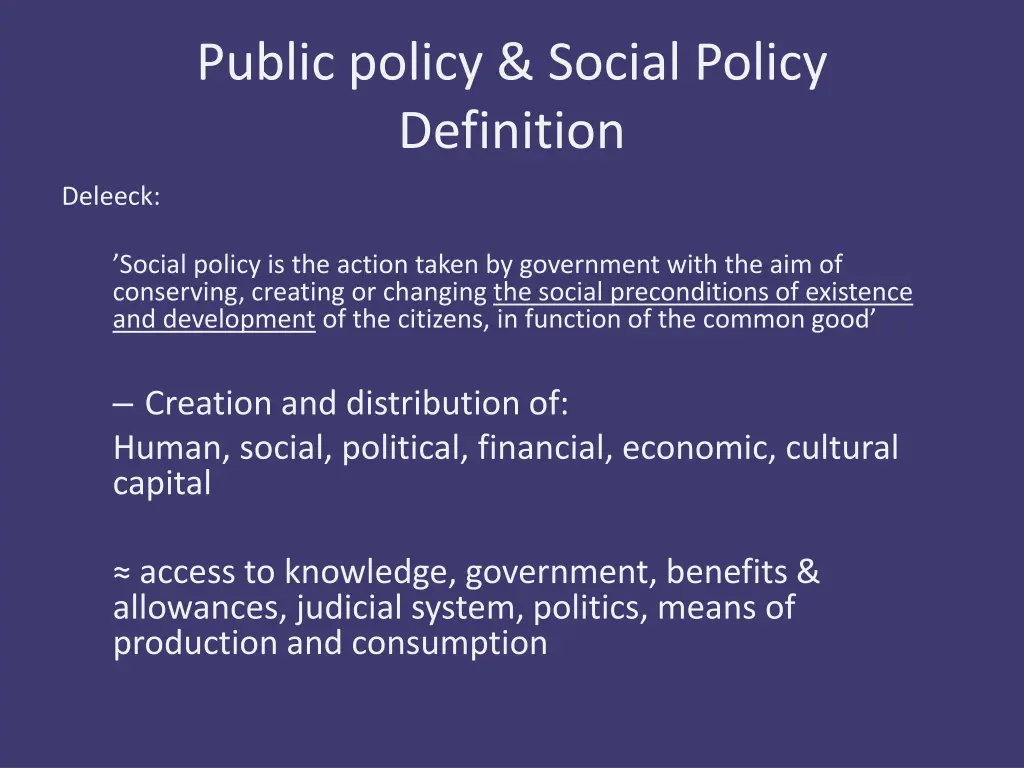 public policy social policy definition 5