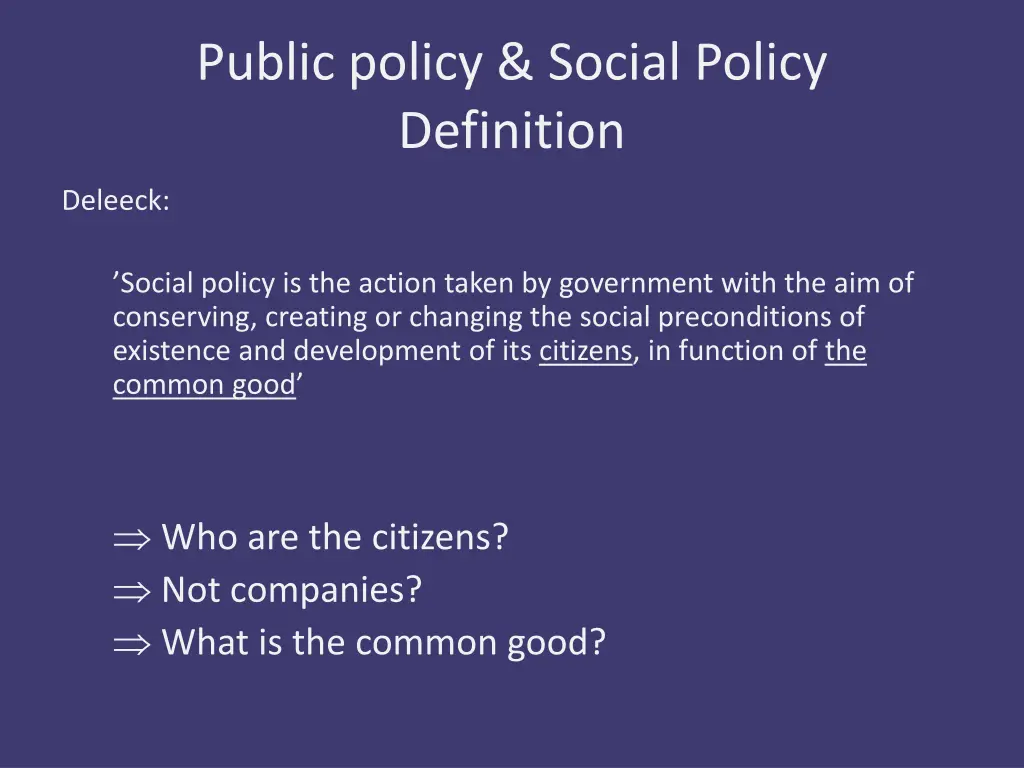 public policy social policy definition 6