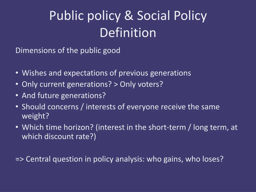 public policy social policy definition 8