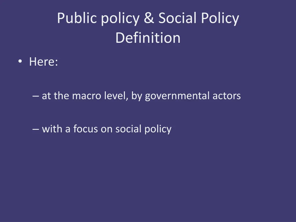 public policy social policy definition