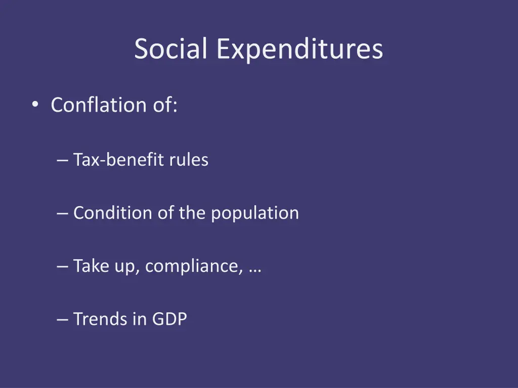 social expenditures 1