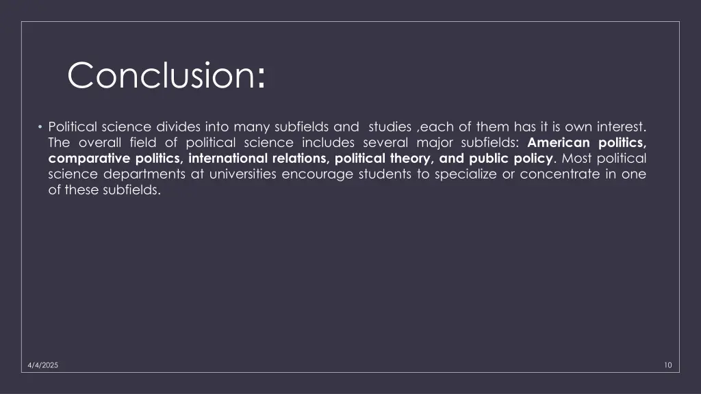 conclusion