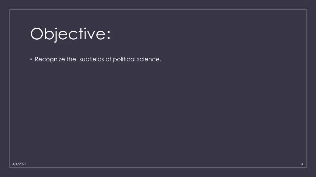 objective