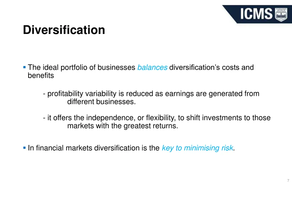 diversification 1