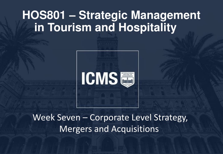 hos801 strategic management in tourism