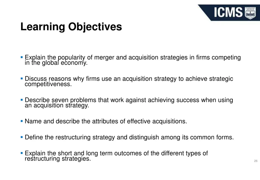 learning objectives 1