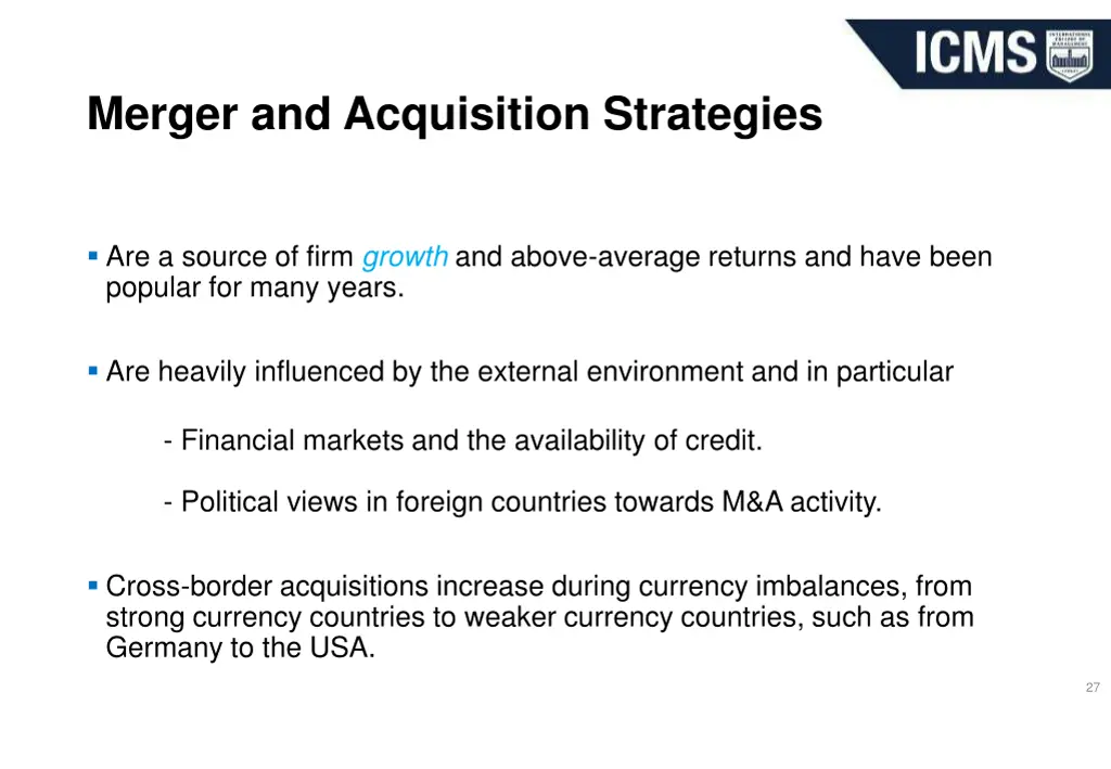 merger and acquisition strategies