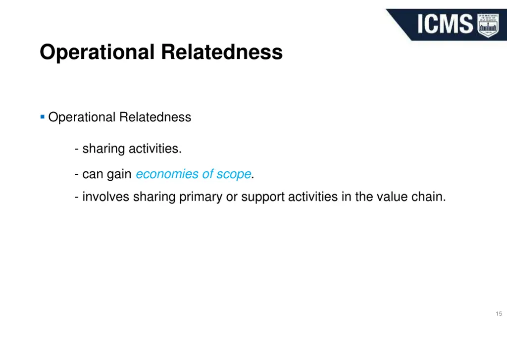 operational relatedness