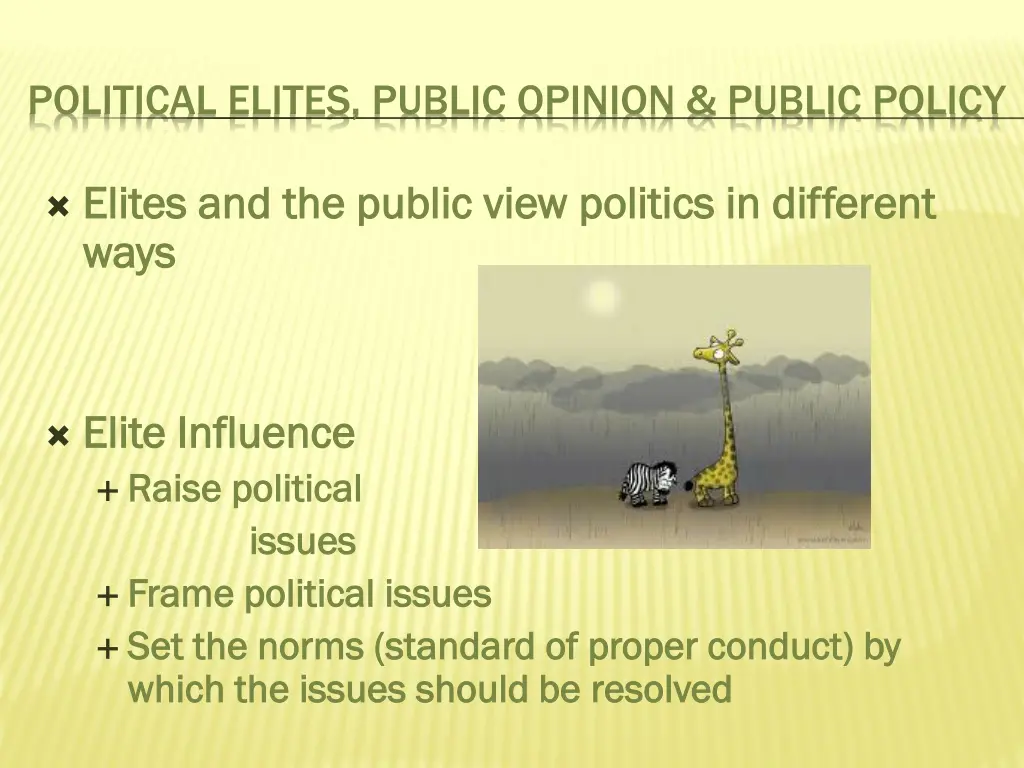 political elites public opinion public policy
