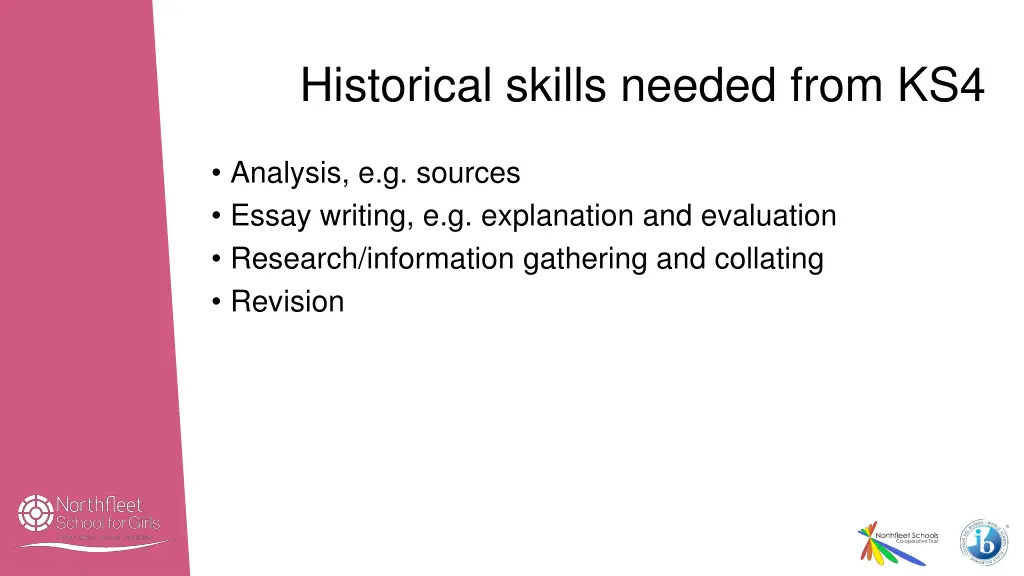 historical skills needed from ks4