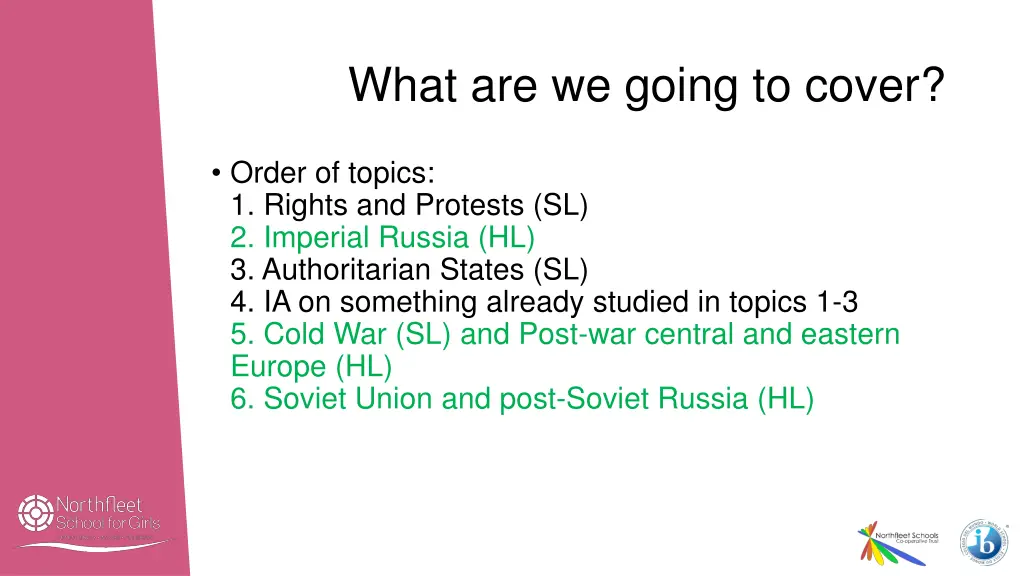 what are we going to cover 1