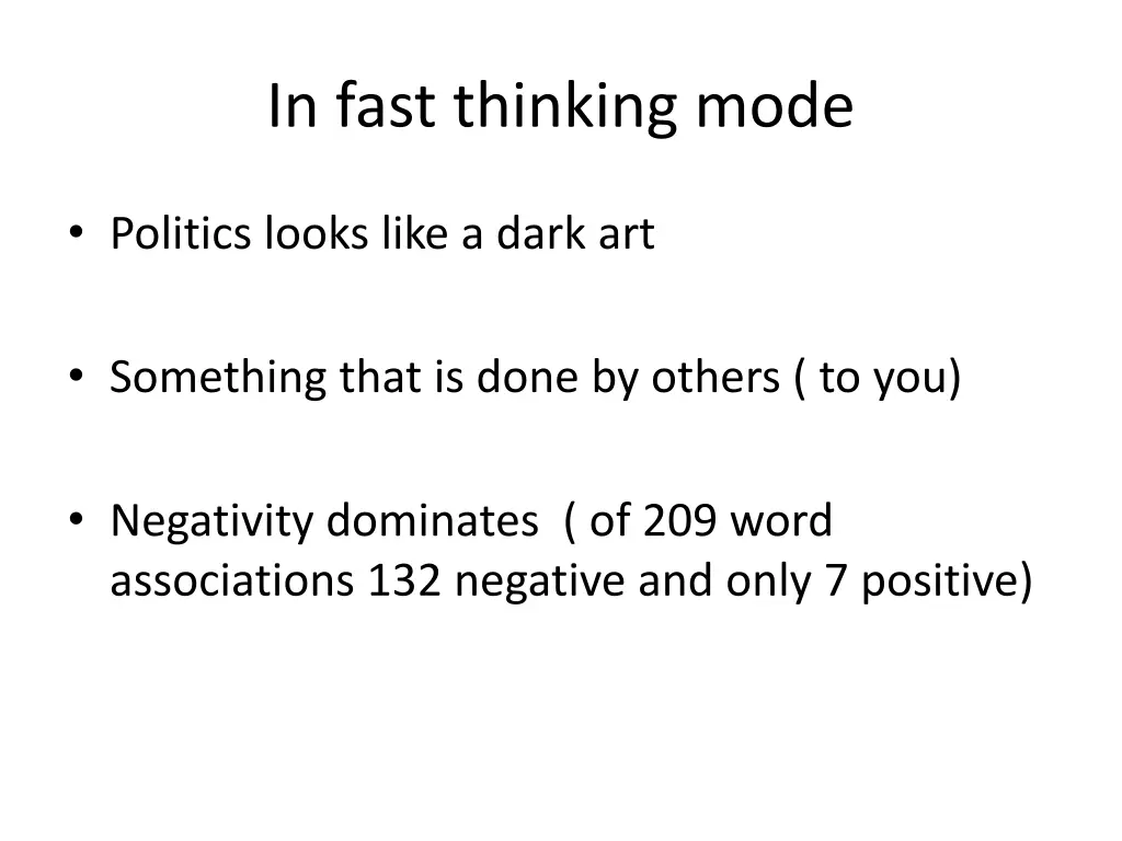 in fast thinking mode