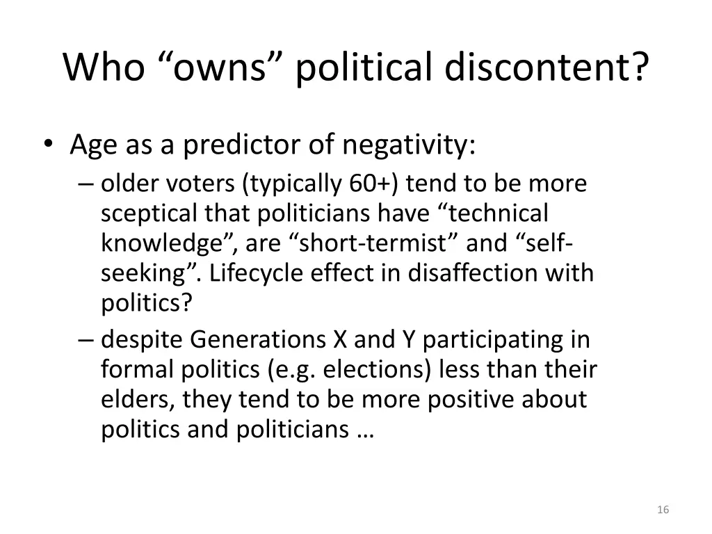 who owns political discontent