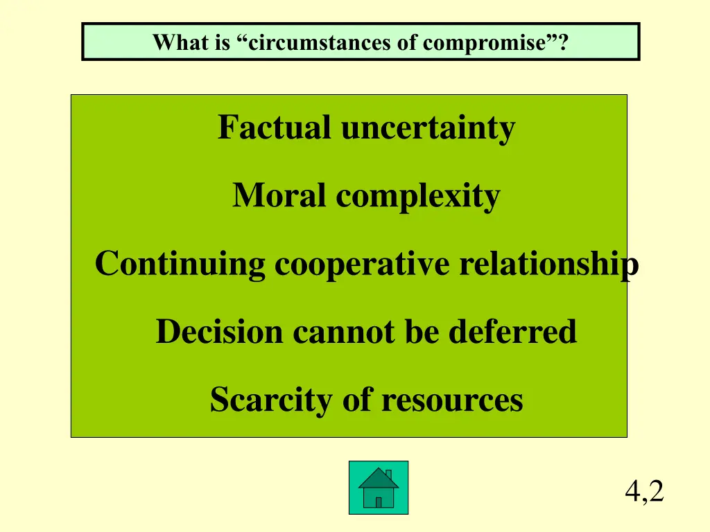 what is circumstances of compromise
