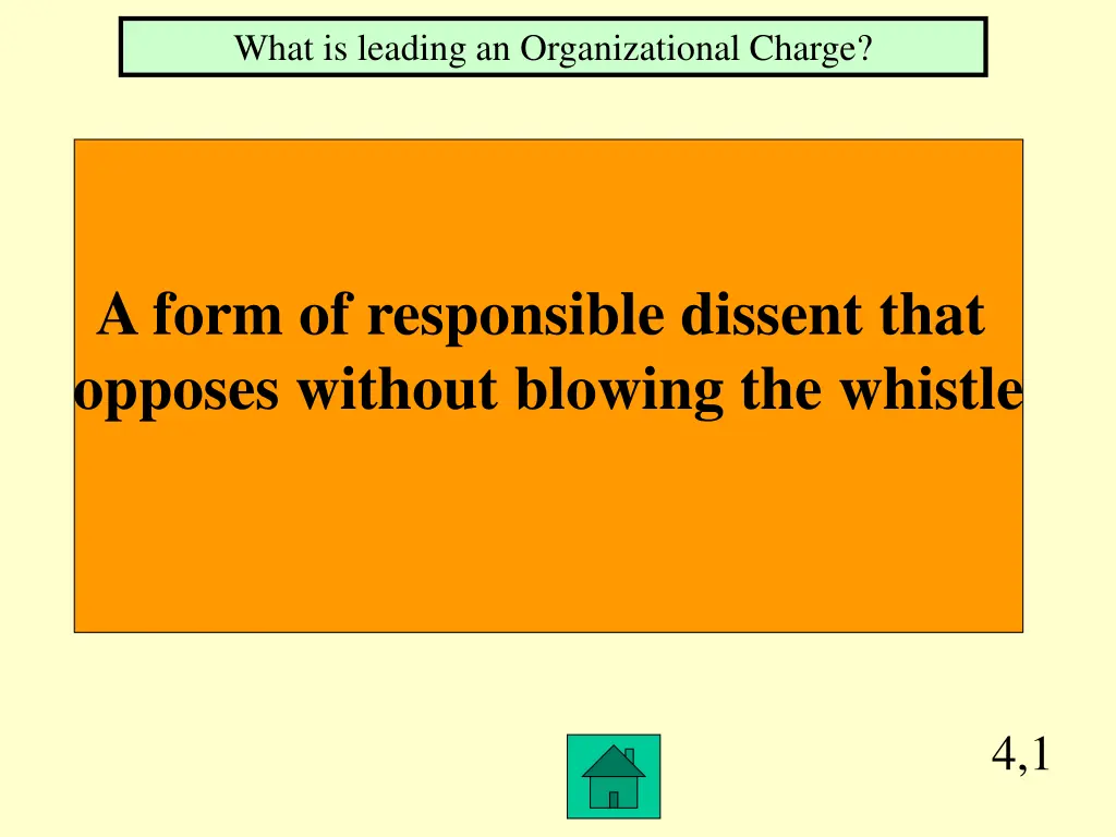 what is leading an organizational charge