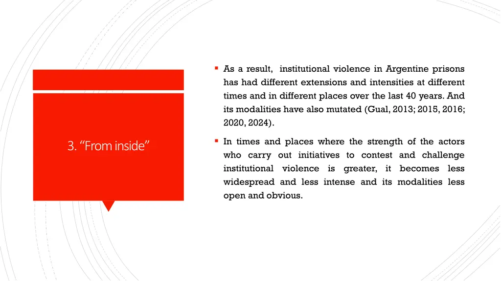 as a result institutional violence in argentine