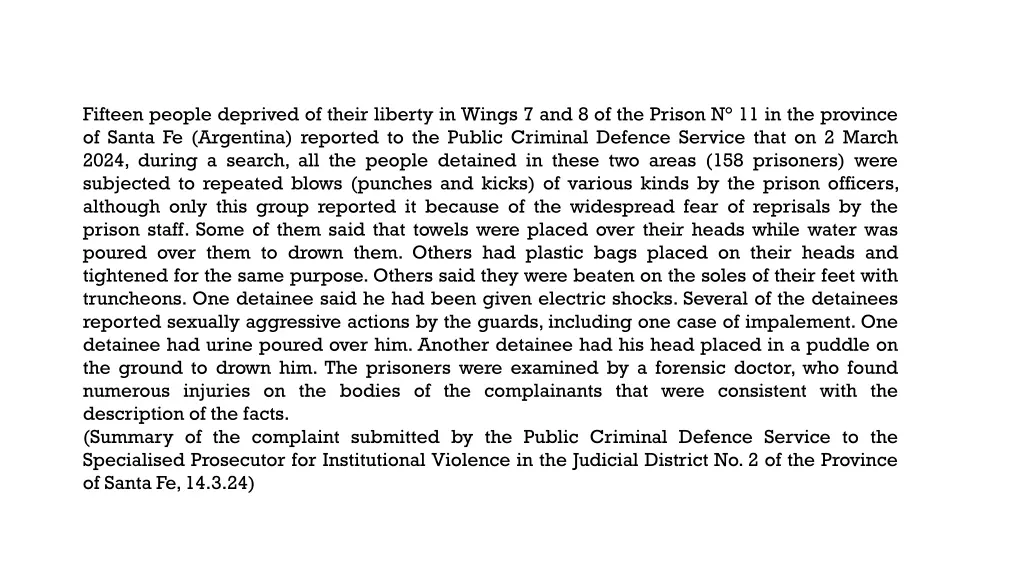 fifteen people deprived of their liberty in wings