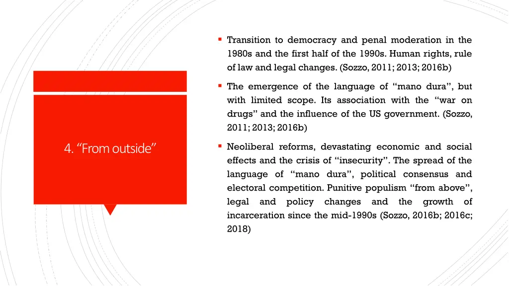 transition to democracy and penal moderation