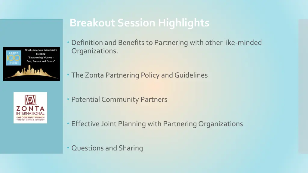 breakout session highlights