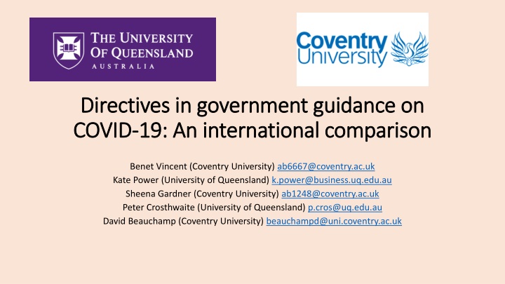 directives in government guidance on directives