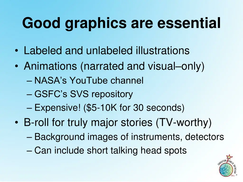 good graphics are essential