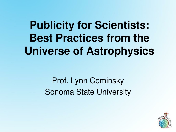 publicity for scientists best practices from