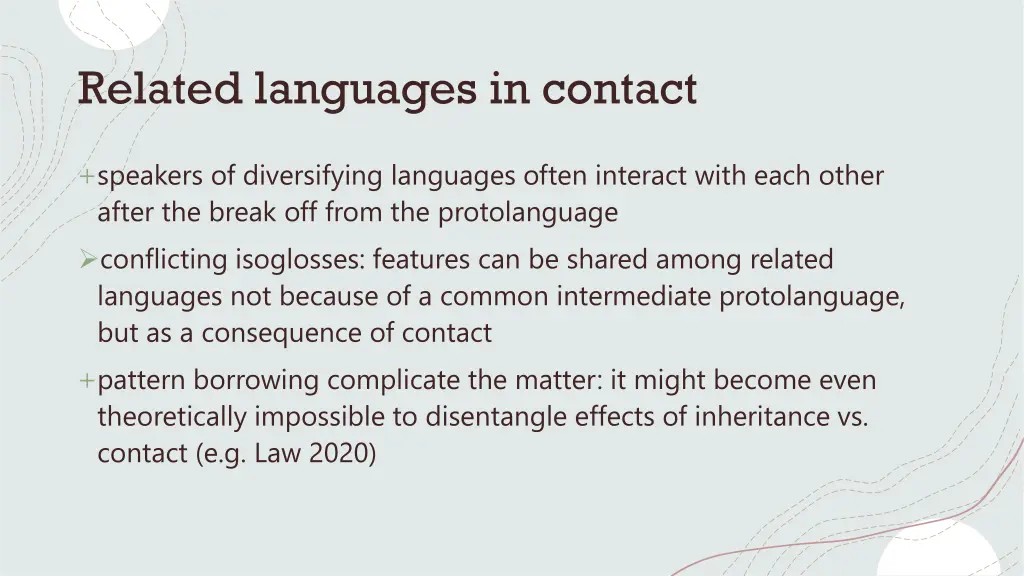 related languages in contact