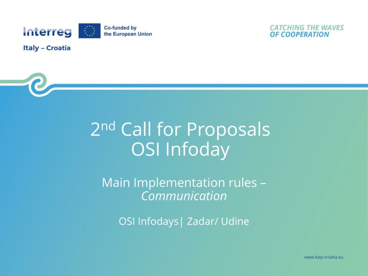 2 nd call for proposals osi infoday