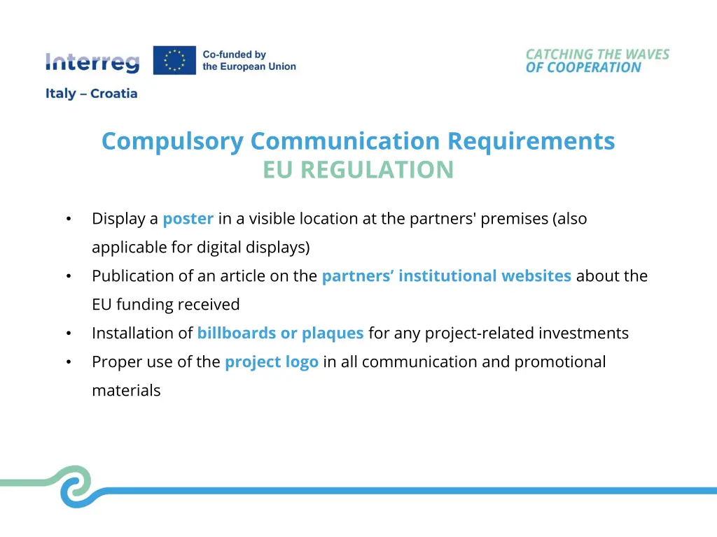 compulsory communication requirements