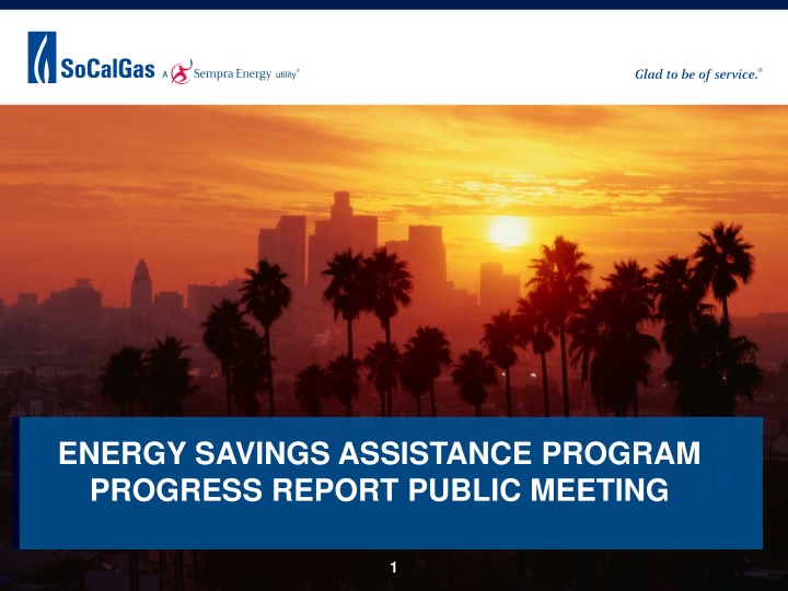 energy savings assistance program progress report
