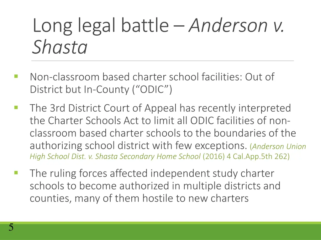 long legal battle anderson v shasta