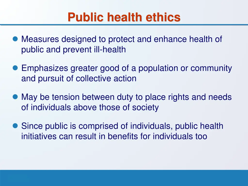 public health ethics