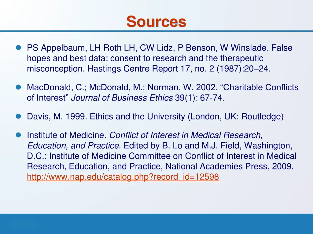 sources