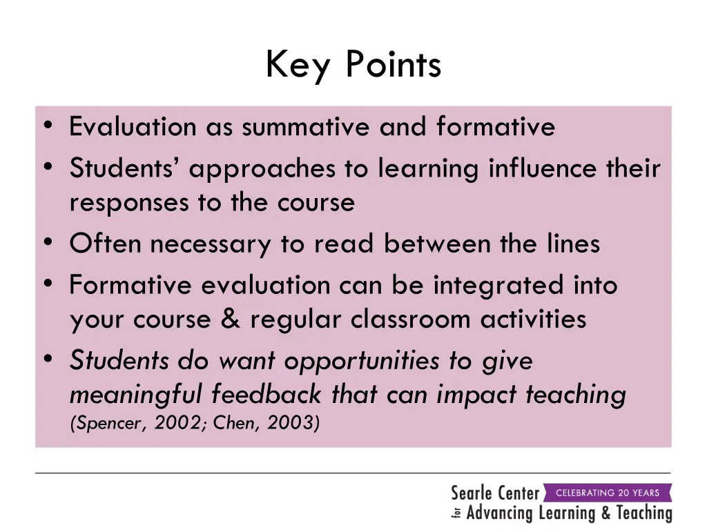 key points
