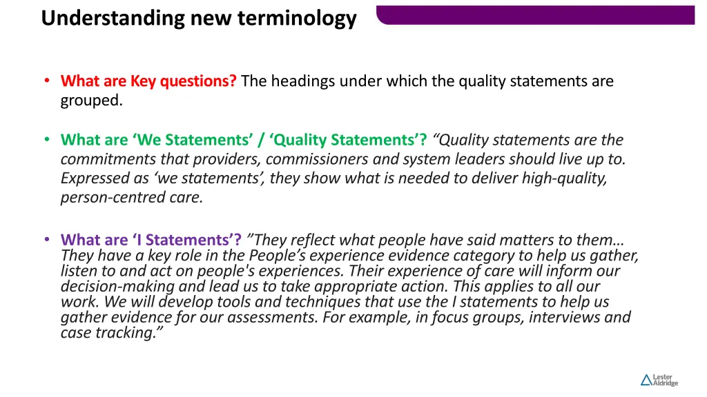 understanding new terminology