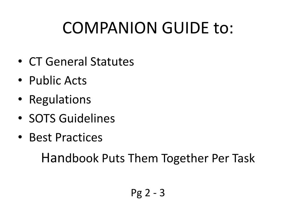 companion guide to