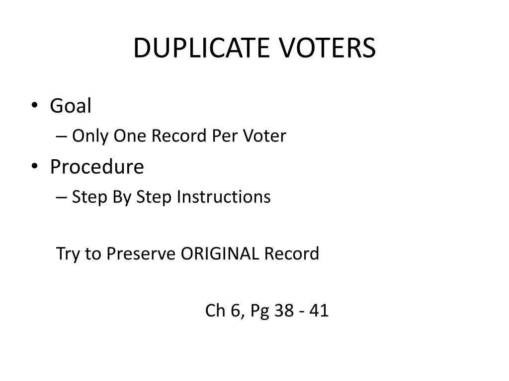 duplicate voters